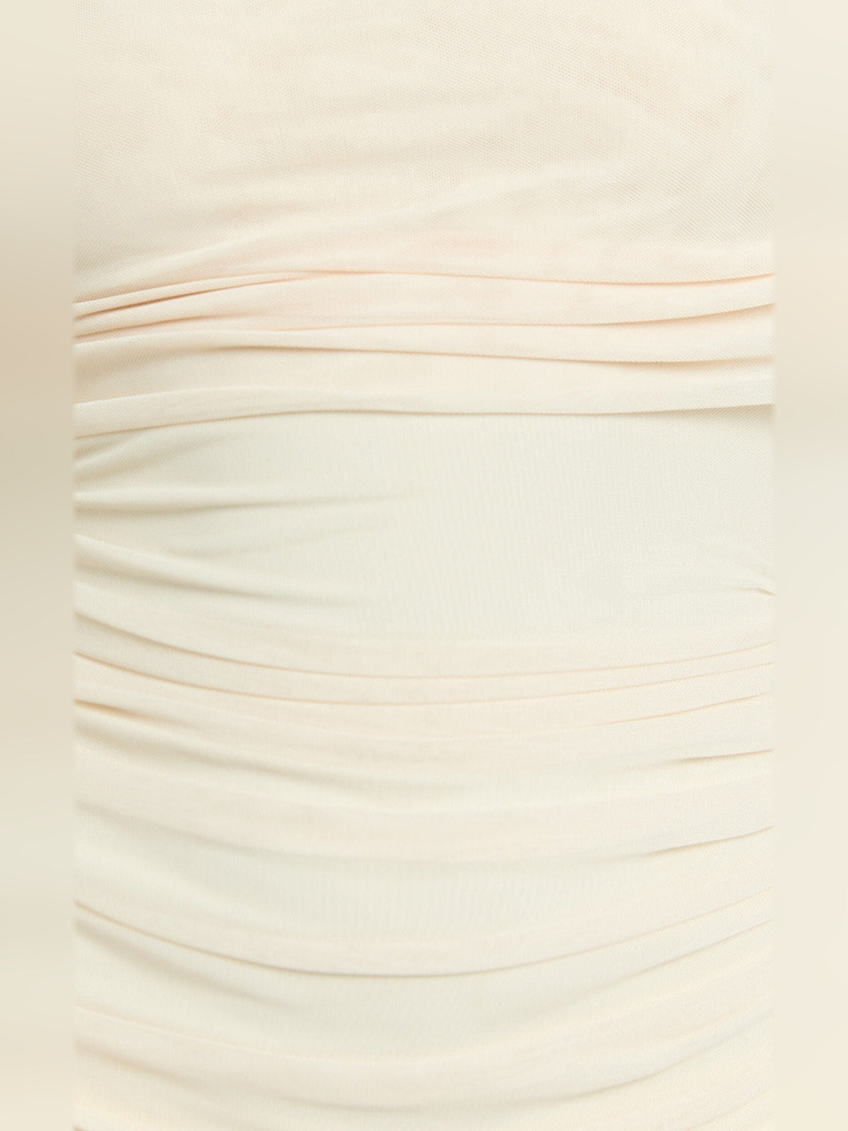 Cream mini homecoming dress, alternate view showing the full-length silhouette