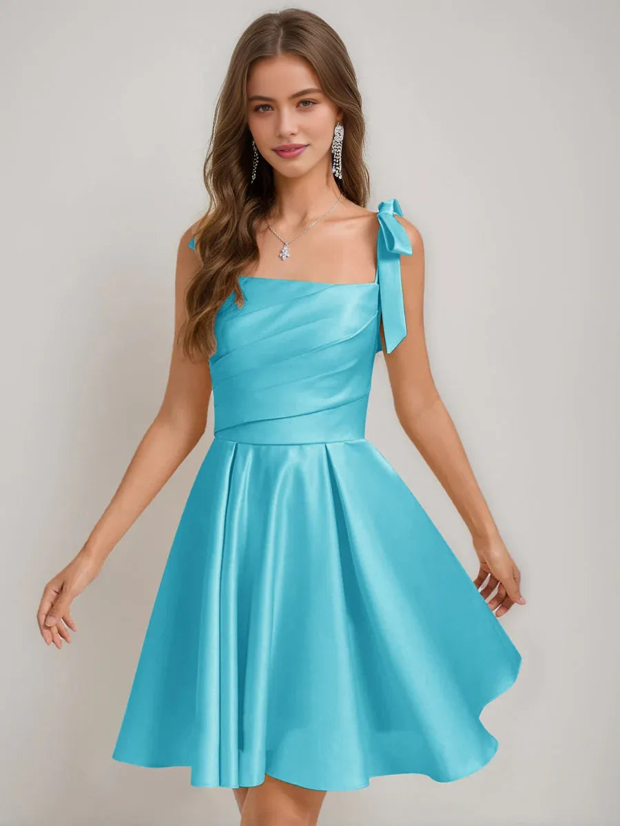 Caribbean short homecoming dress, alternate view showing the full-length silhouette