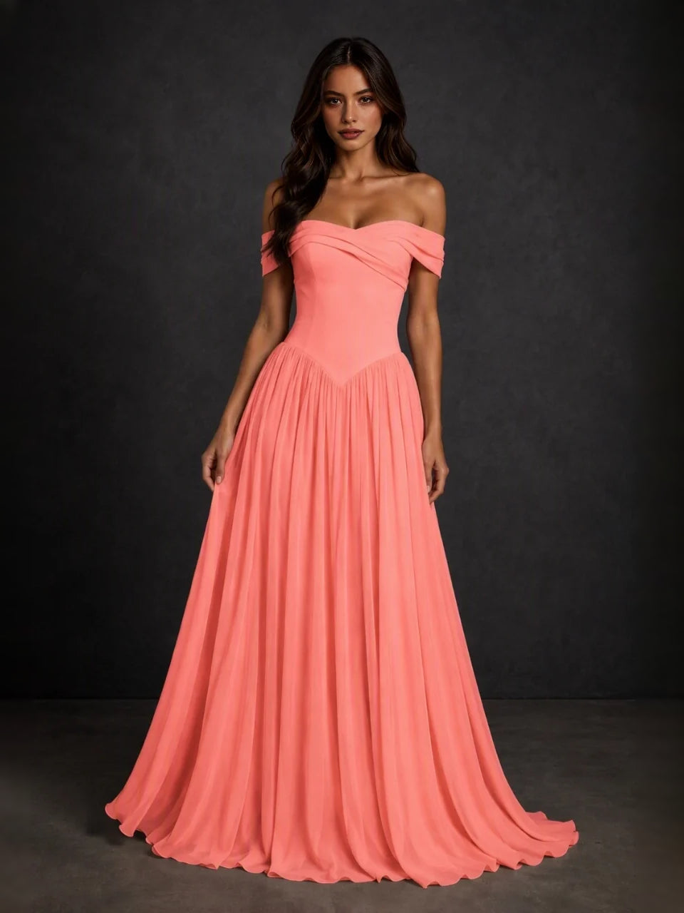 Sage Green floor-length bridesmaid dress, alternate view showing the full-length silhouette