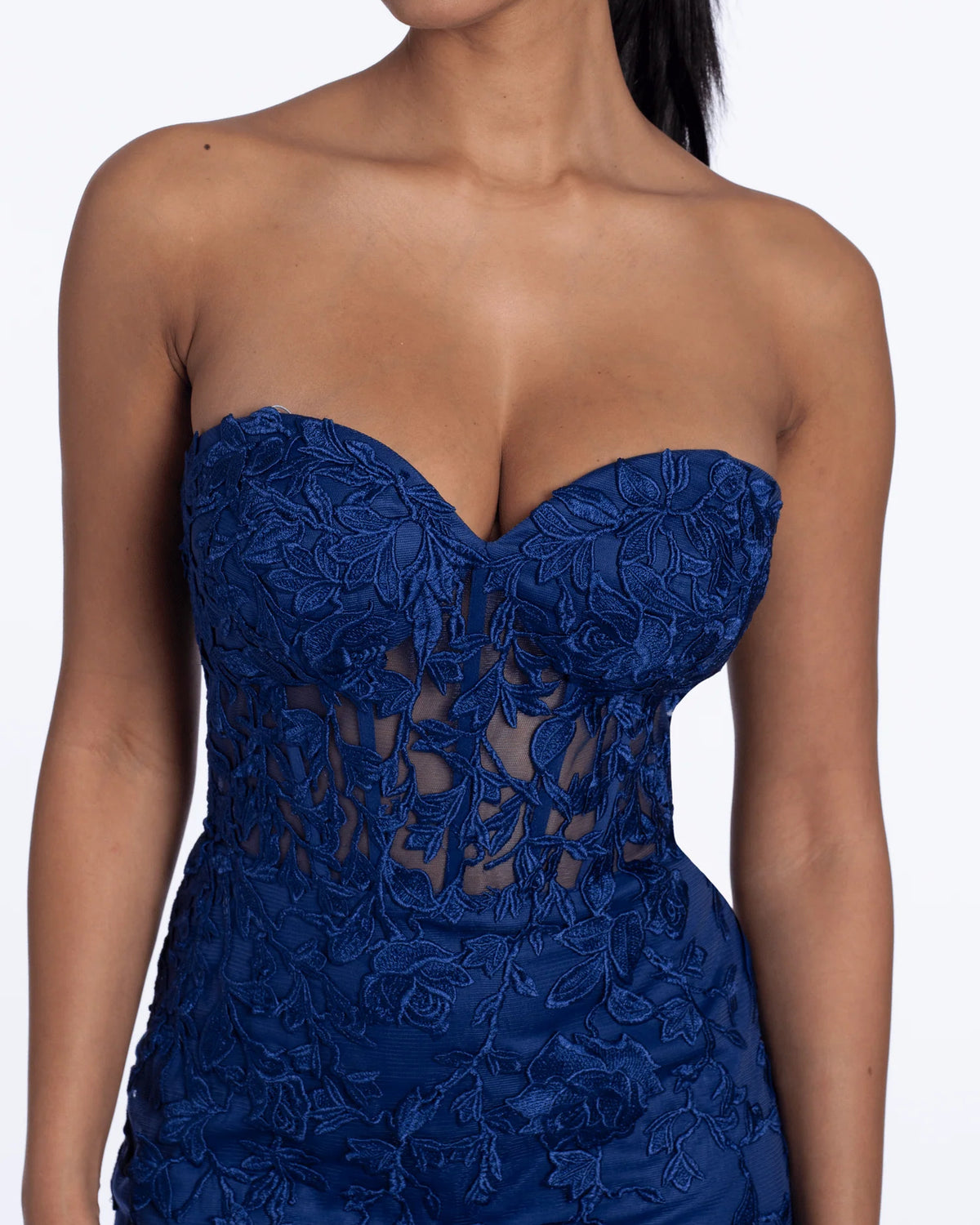 strapless column maxi prom dress - image 7