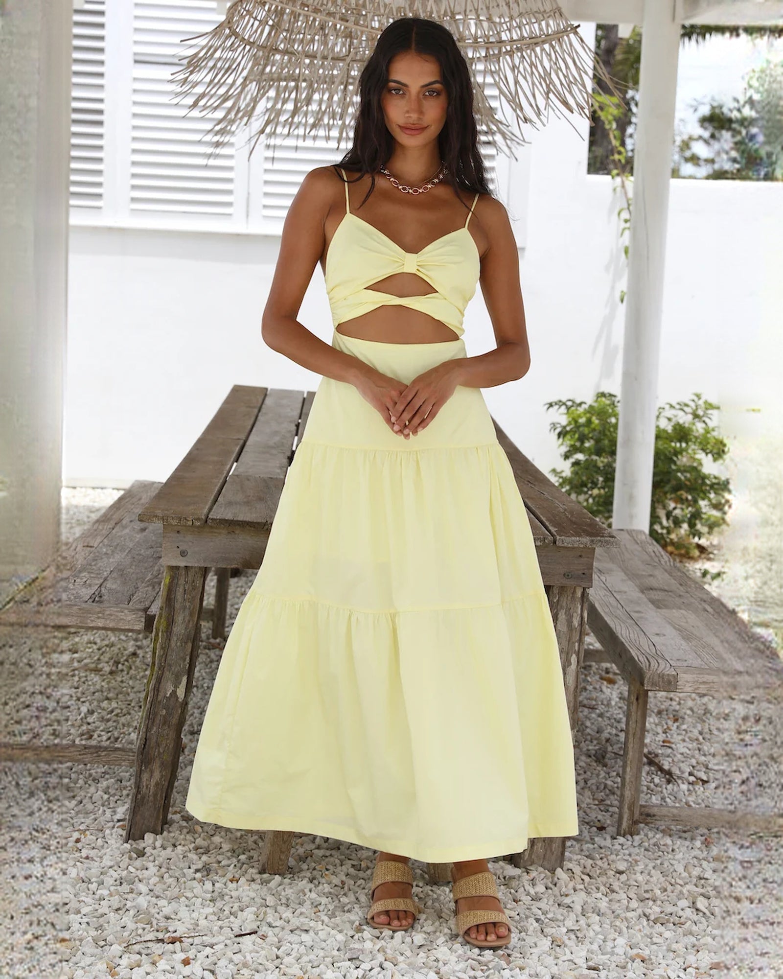 sleeveless chiffon a-line maxi bridesmaid dress - image 7