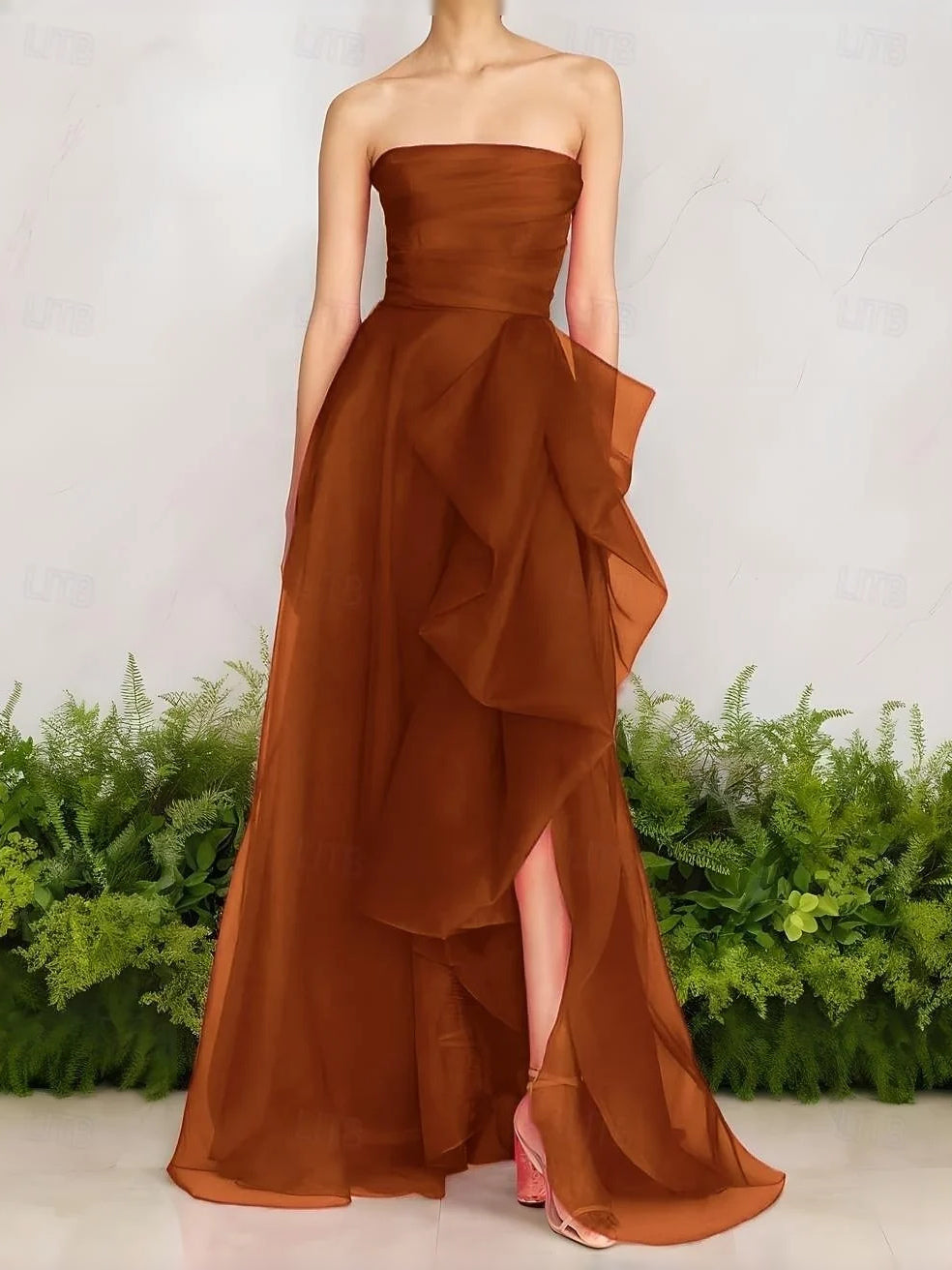 Mint Green floor-length prom dress, alternate view showing the full-length silhouette
