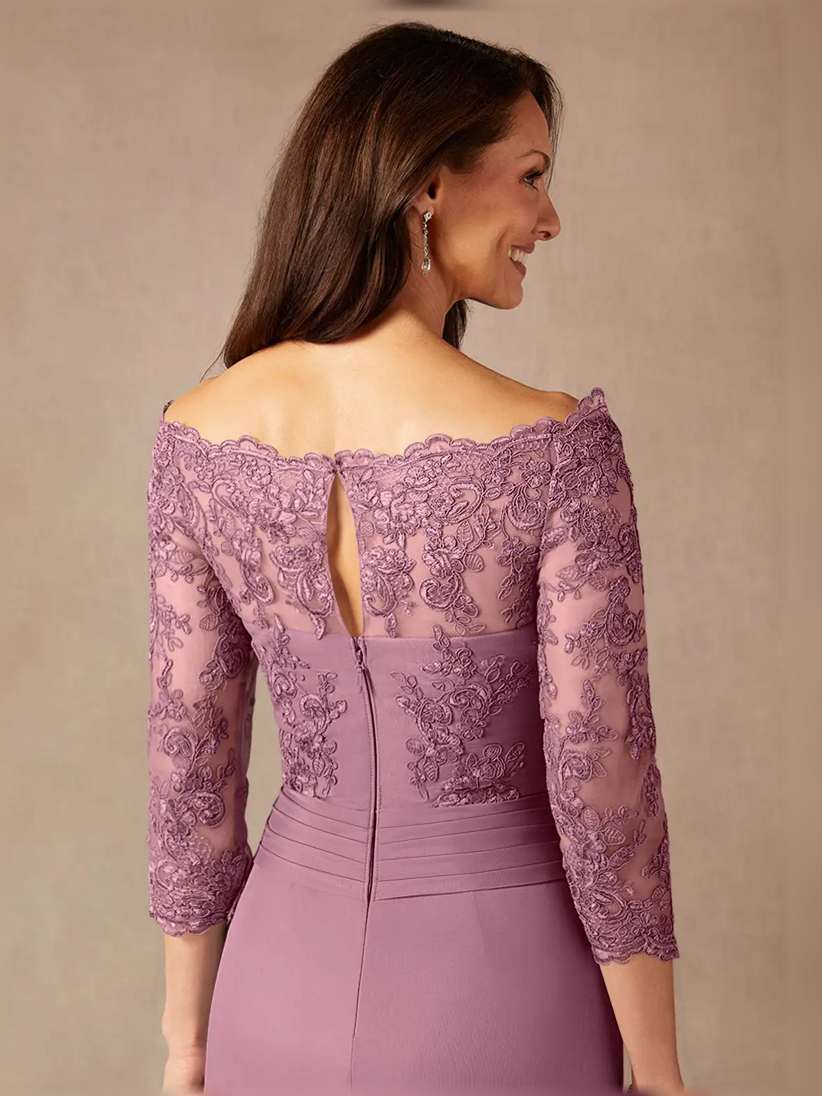 Dusty Sage maxi mother of the bride dress, alternate view showing the full-length silhouette