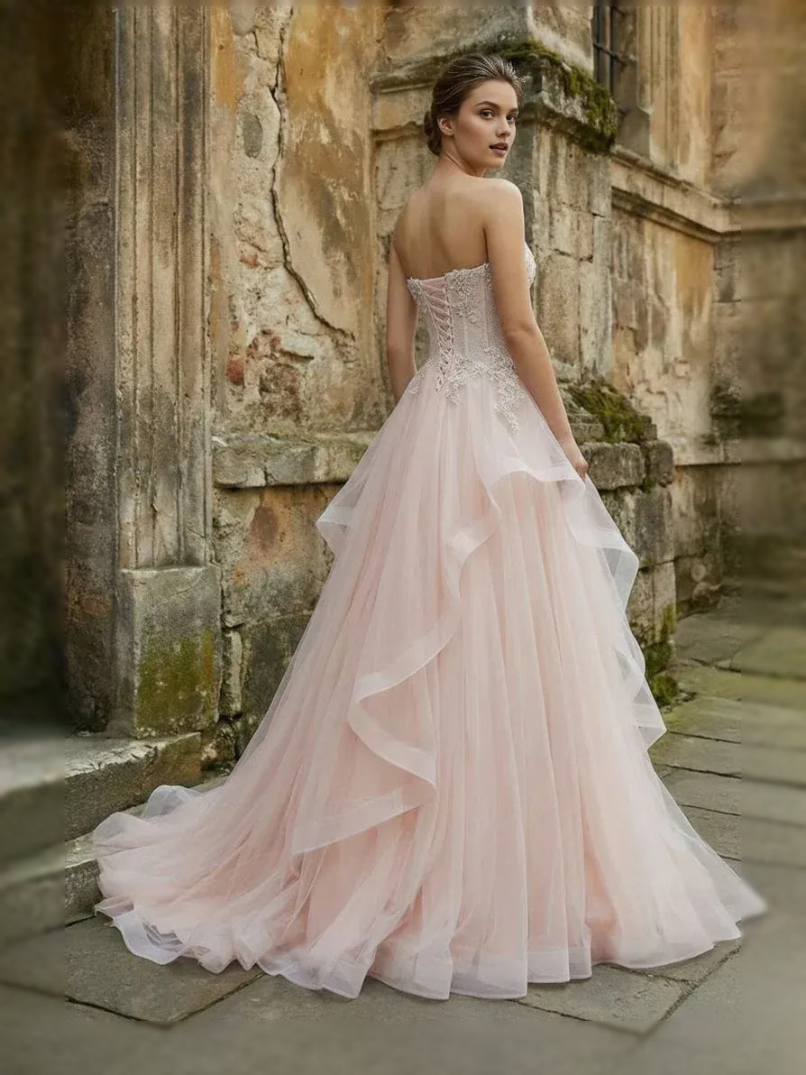 Sky Blue floor-length prom dress, alternate view showing the full-length silhouette