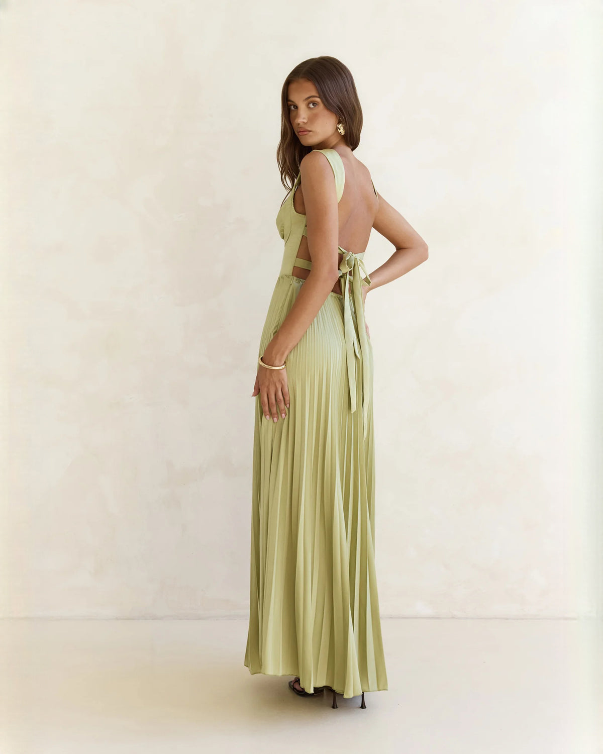 sleeveless chiffon a-line maxi bridesmaid dress - image 8