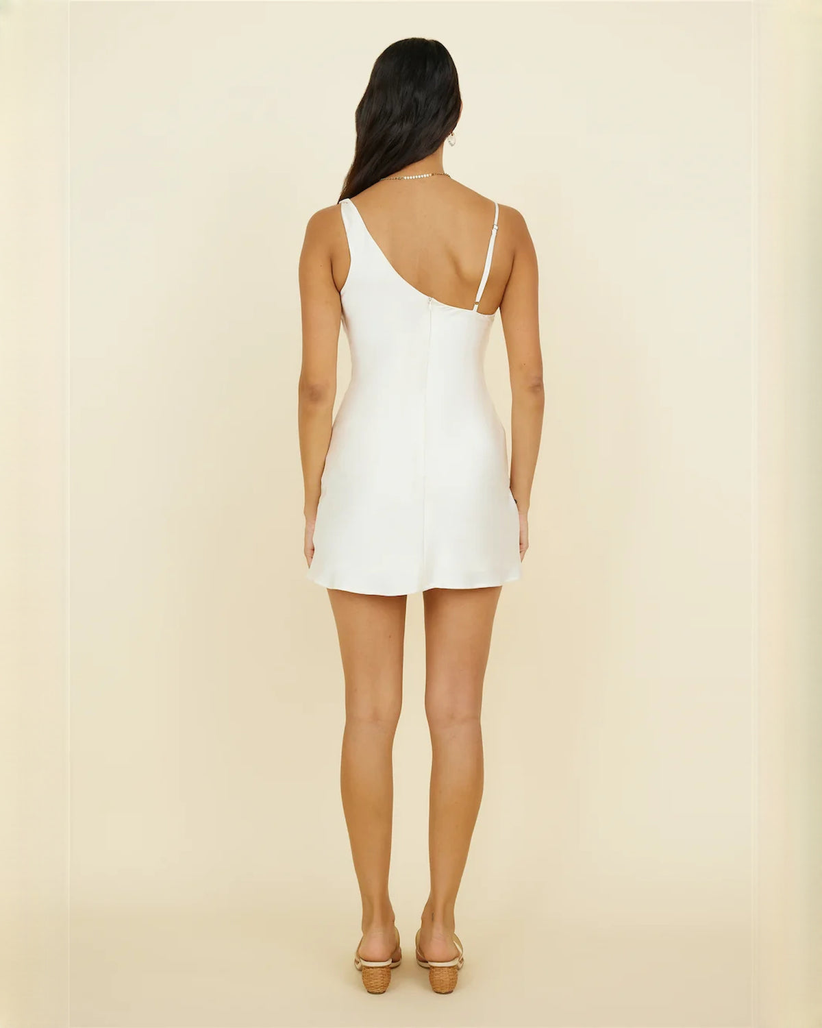 sleeveless satin a-line maxi bridesmaid dress - image 8