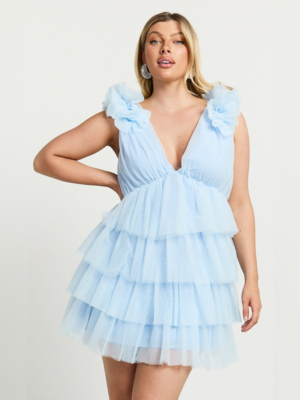 Red mini homecoming dress, alternate view showing the bodice and skirt from another angle