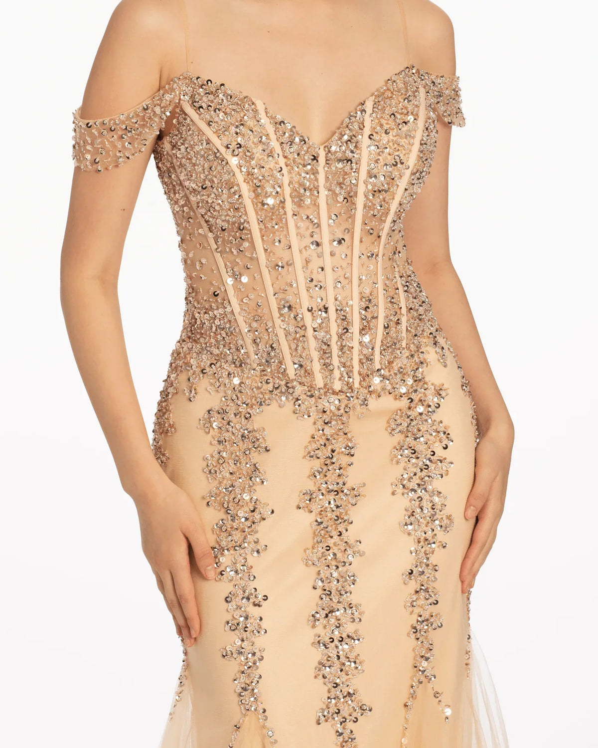 off shoulder mermaid floor-length prom dress - image 8