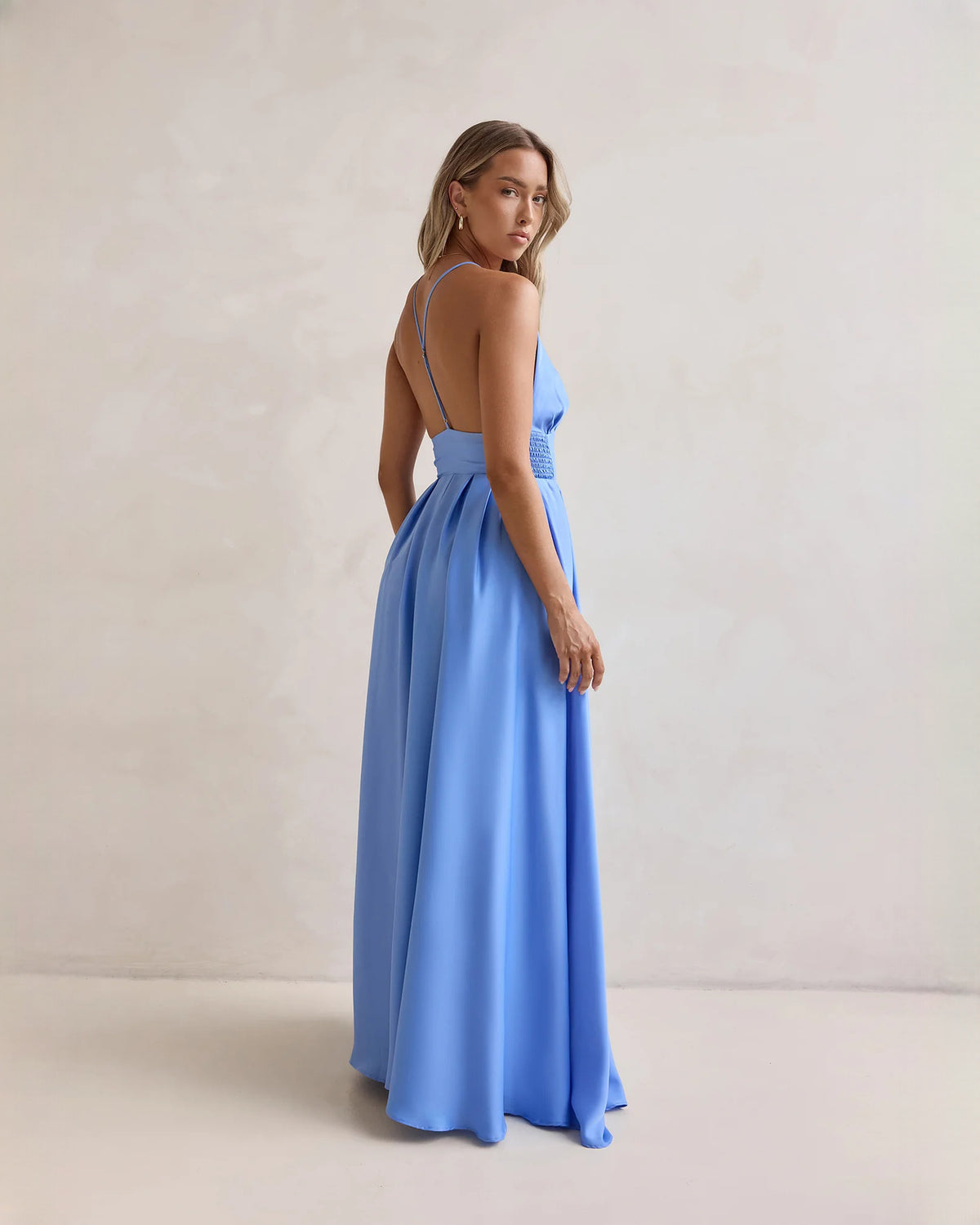 sleeveless chiffon a-line maxi bridesmaid dress - image 8
