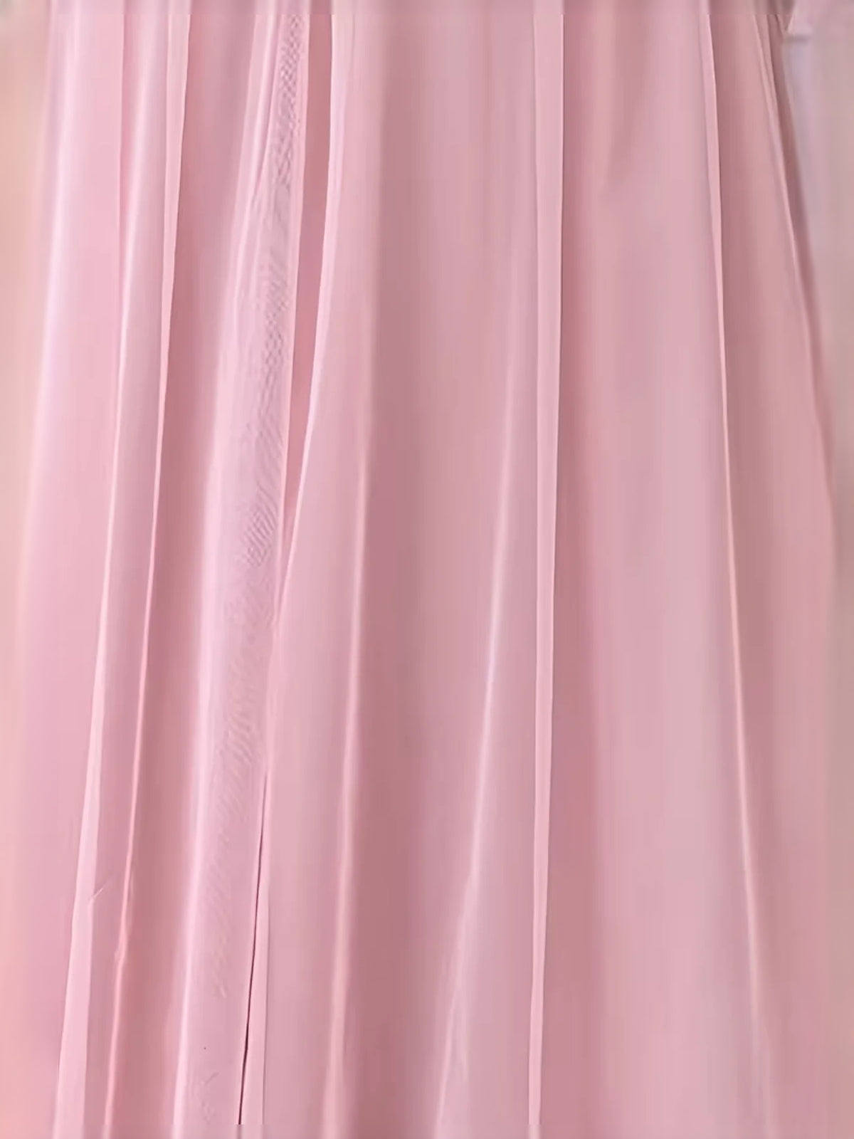 Light Pink maxi prom dress, alternate view showing the bodice and skirt from another angle