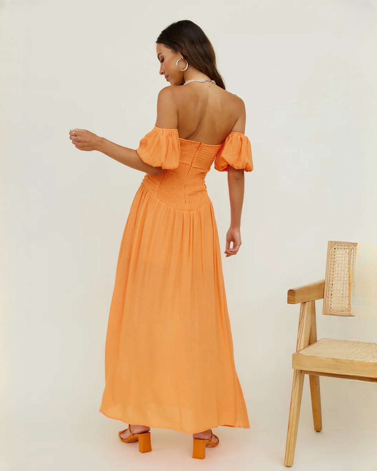 sleeveless chiffon a-line maxi bridesmaid dress - image 8