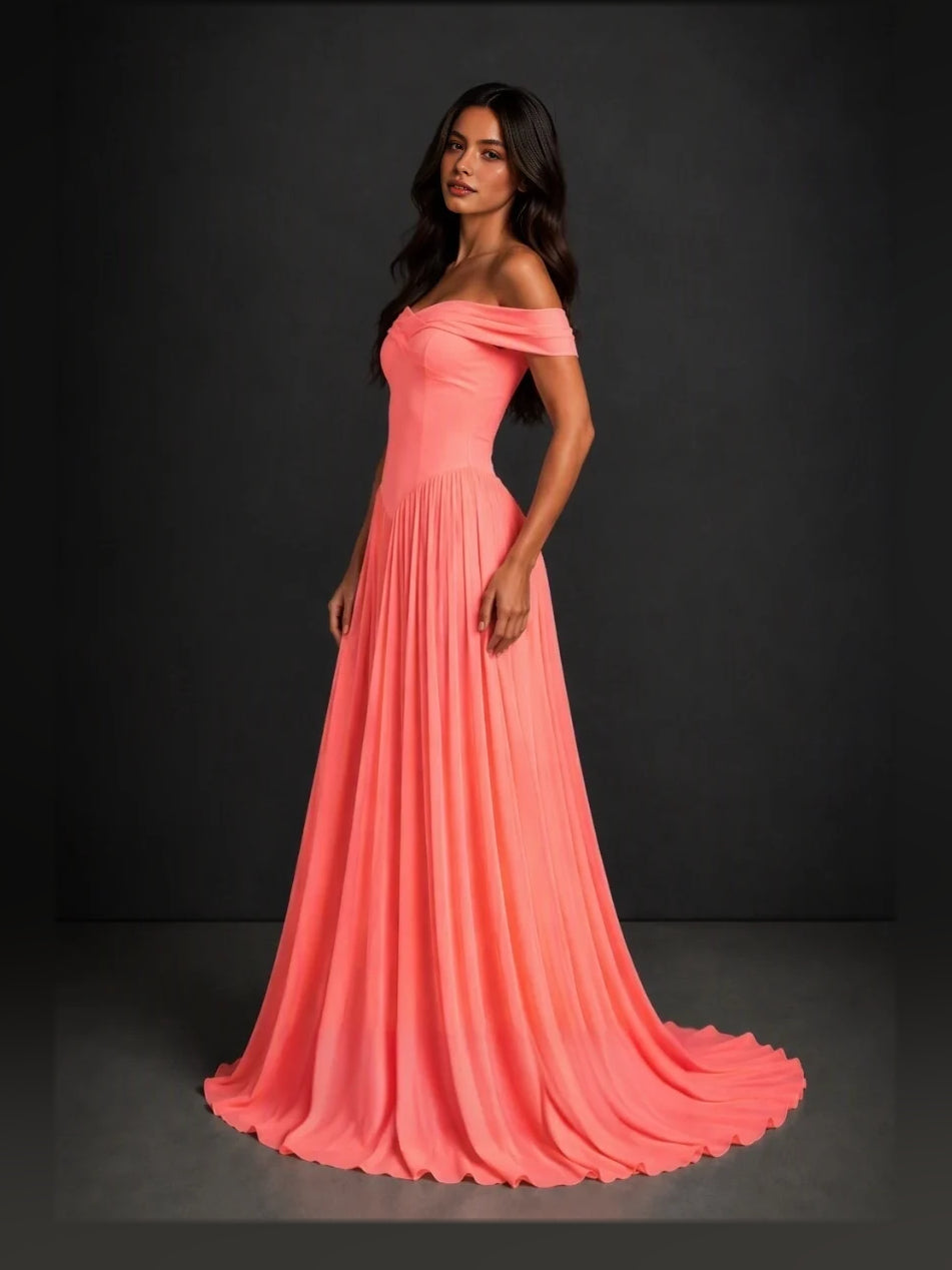 Sage Green floor-length bridesmaid dress, alternate view showing the bodice and skirt from another angle