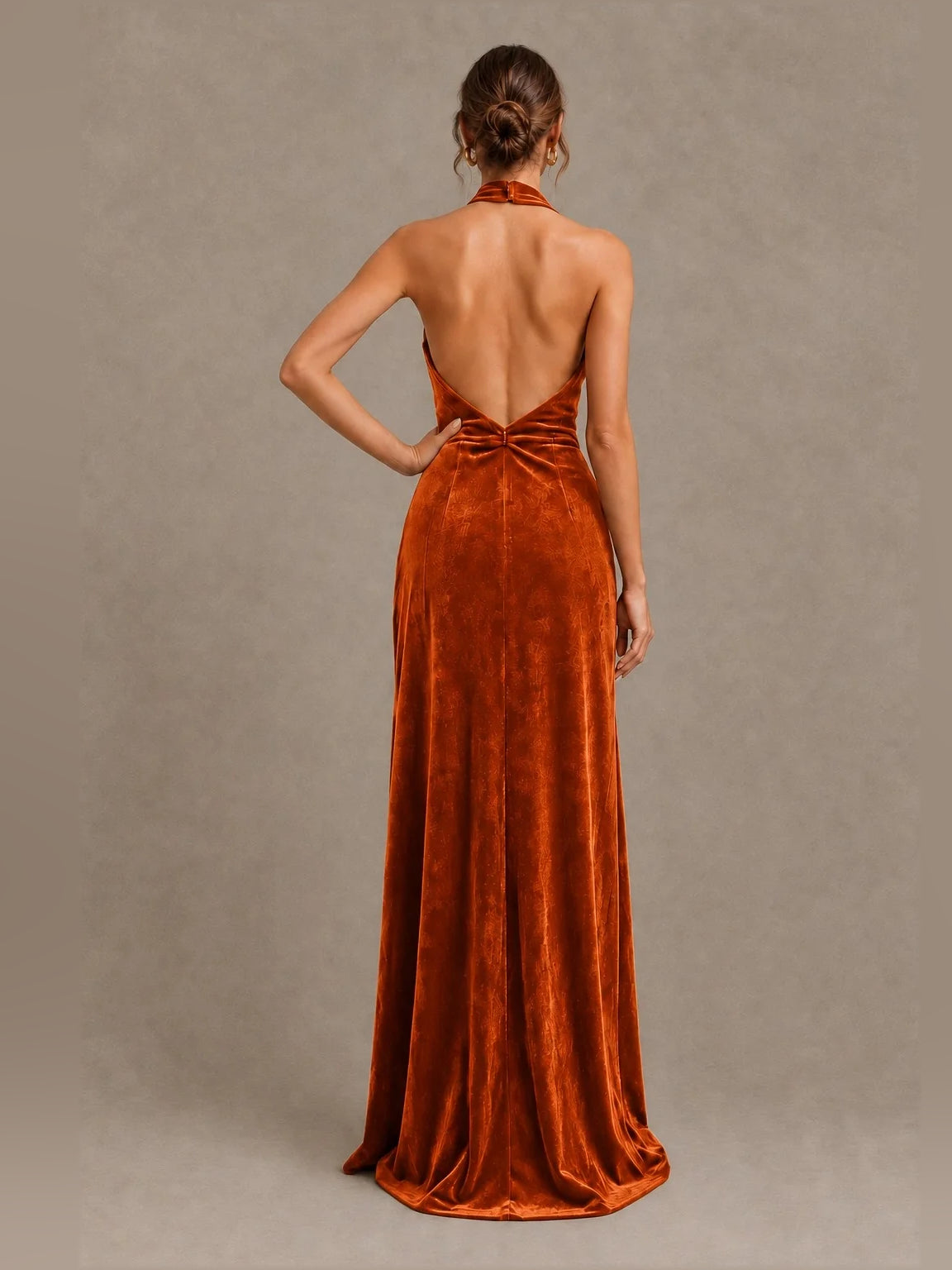 Emerald Green floor-length bridesmaid dress, alternate view showing the bodice and skirt from another angle