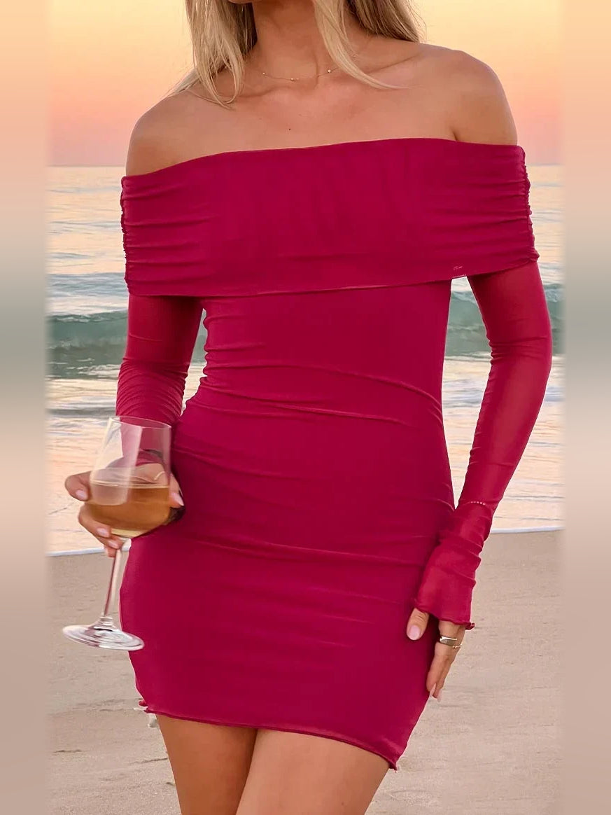 Black mini homecoming dress, alternate view showing the bodice and skirt