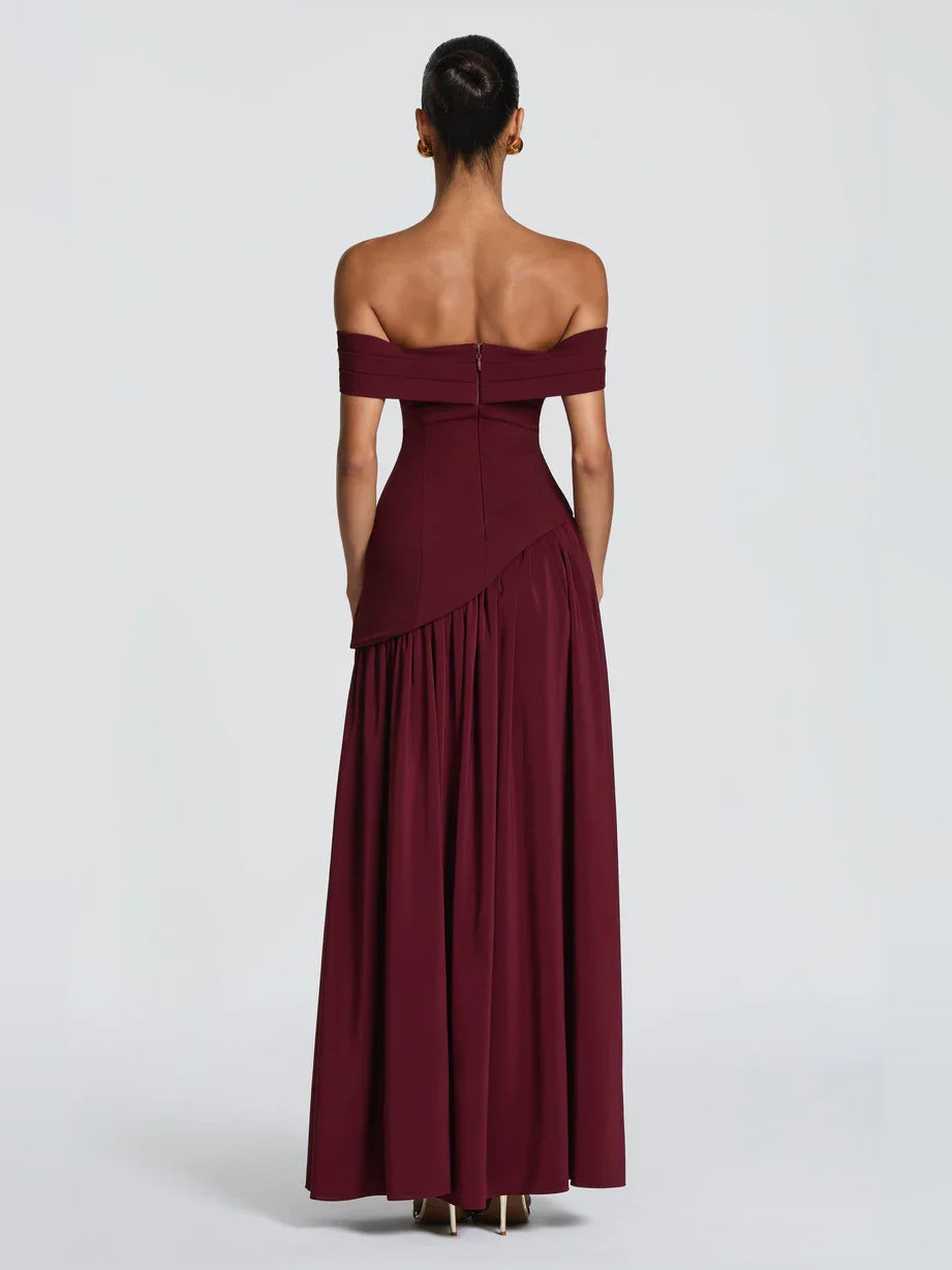 Blush Pink sheath floor-length formal dress with skirt slit, alternate view showing the overall silhouette
