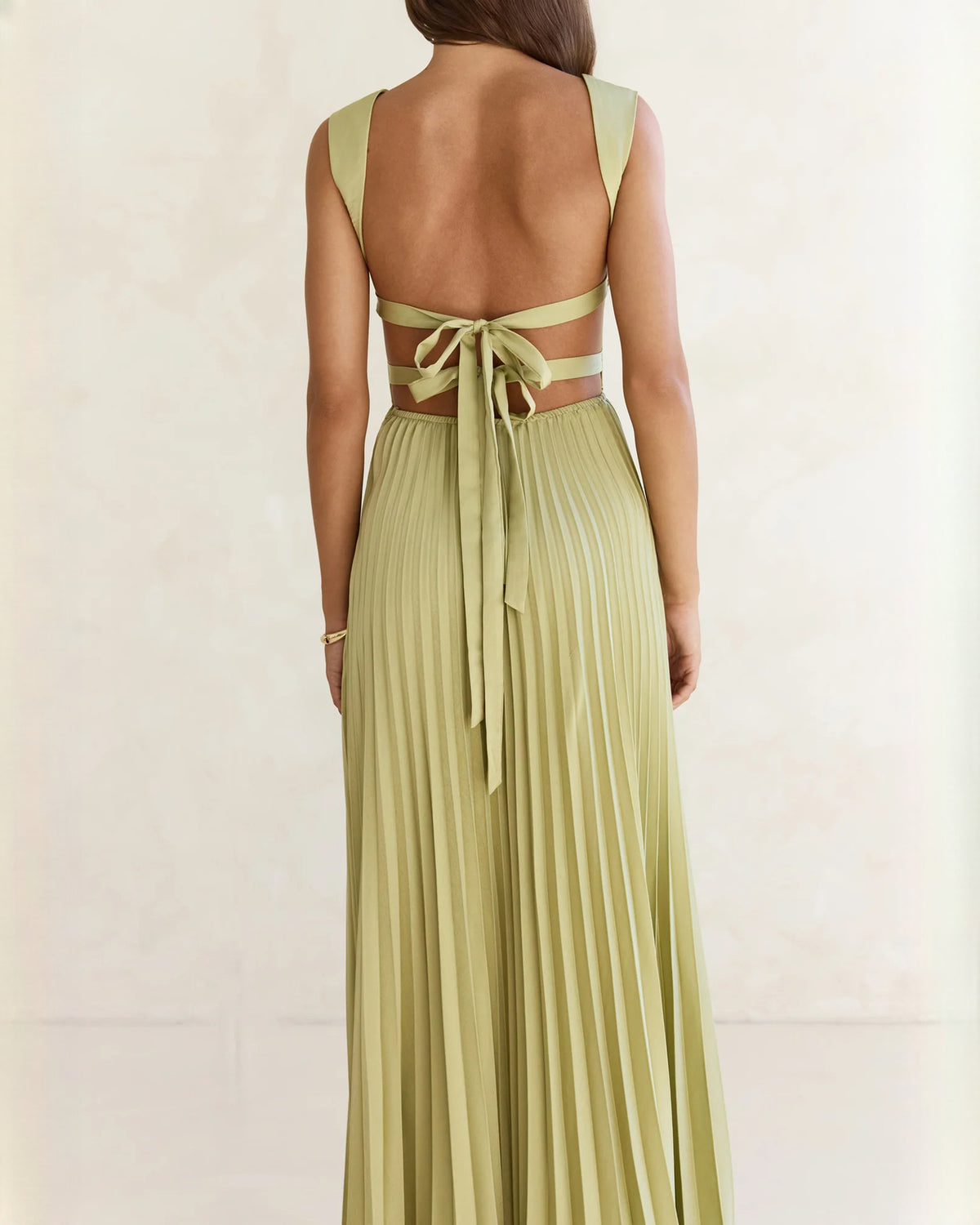 sleeveless chiffon a-line maxi bridesmaid dress - image 9