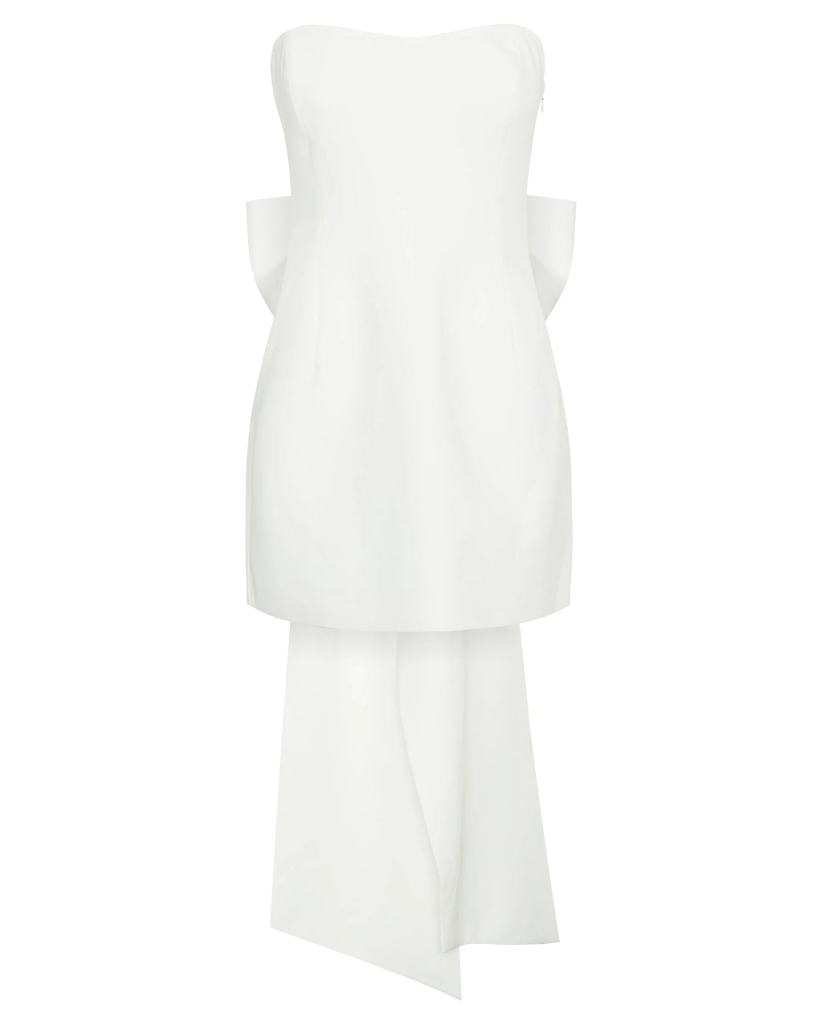 strapless sweetheart bow train homecoming dress - image 10
