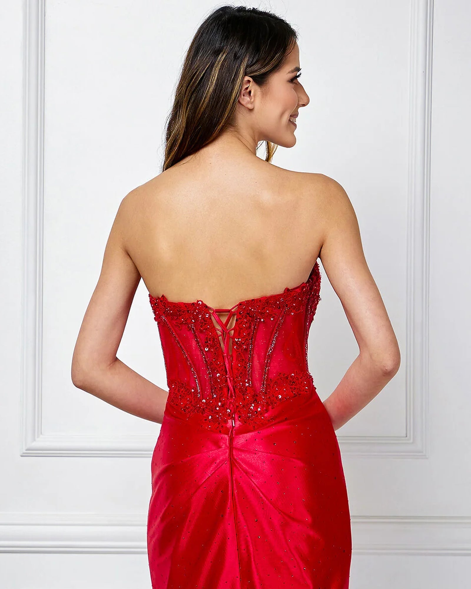 harriet strapless scoop neckline mini homecoming dress - image 10