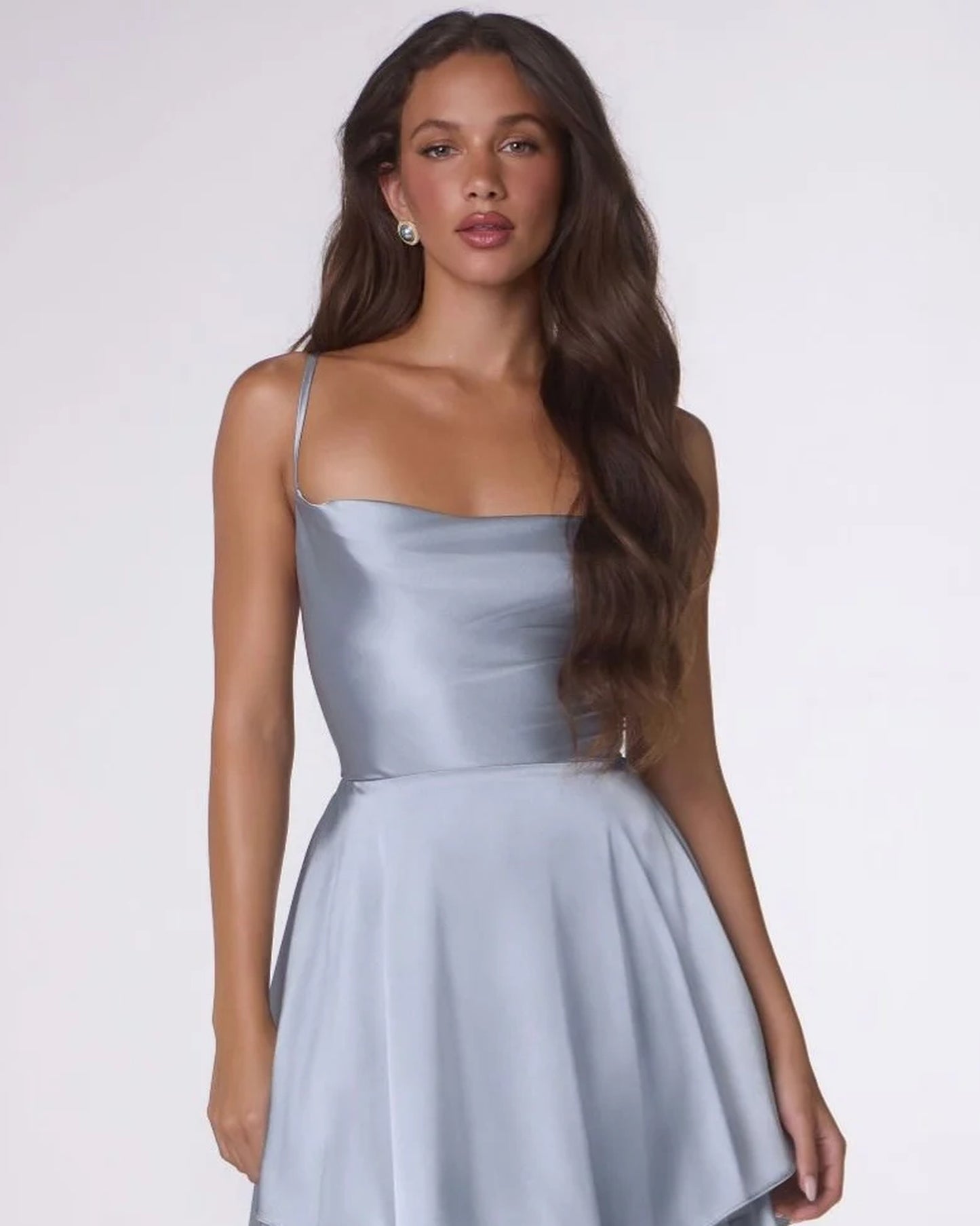 charmaine satin mini homecoming dress - image 13