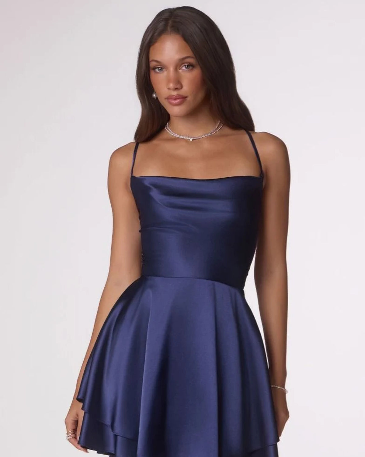 charmaine satin mini homecoming dress - image 15