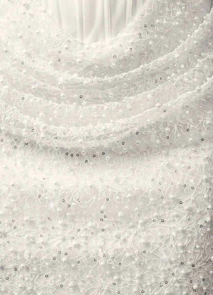 square neck corset midi formal dress with beaded skirt - image 7
