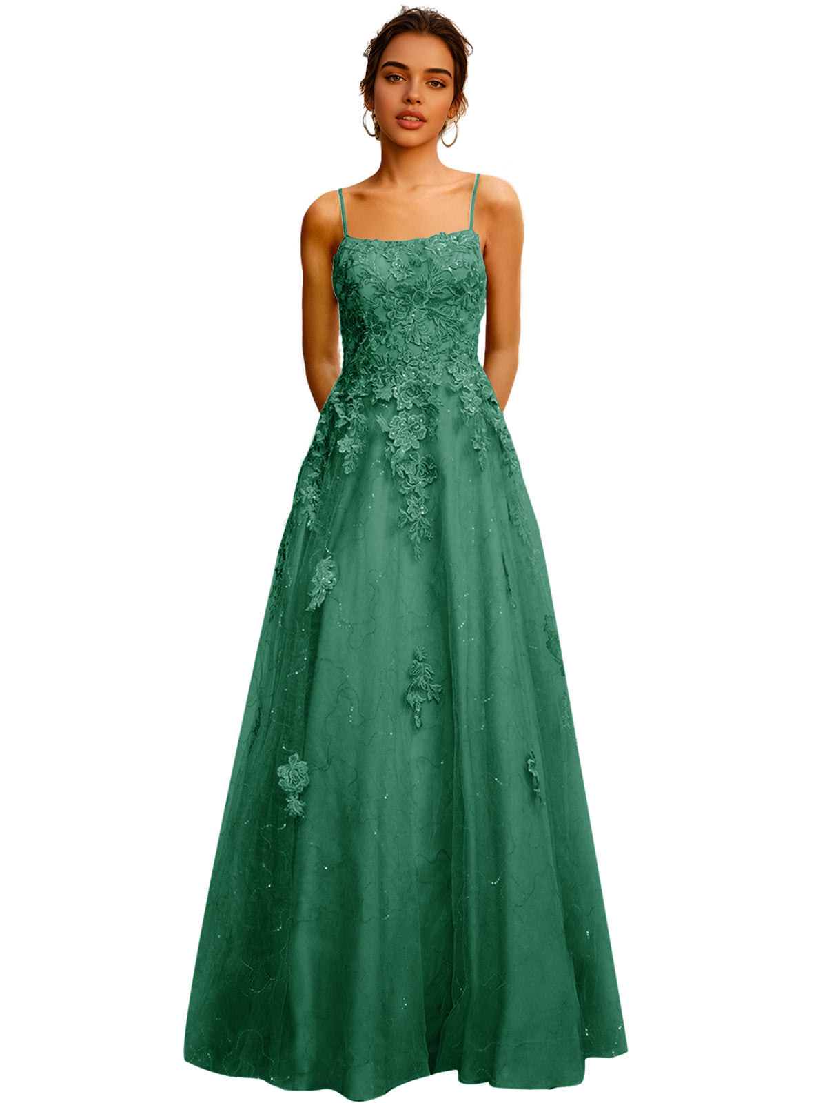 Strapless Lace Ball Gown Prom Dress with Corset Bodice and Full Dress