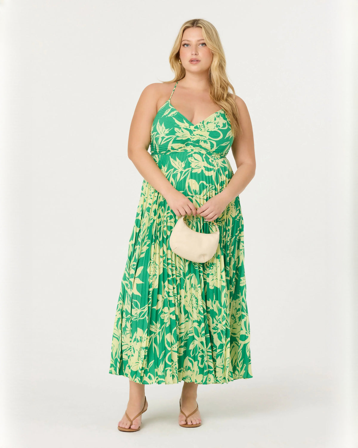Elegant Wedding Party Sleeveless Chiffon A-Line Midi Bridesmaid Dress