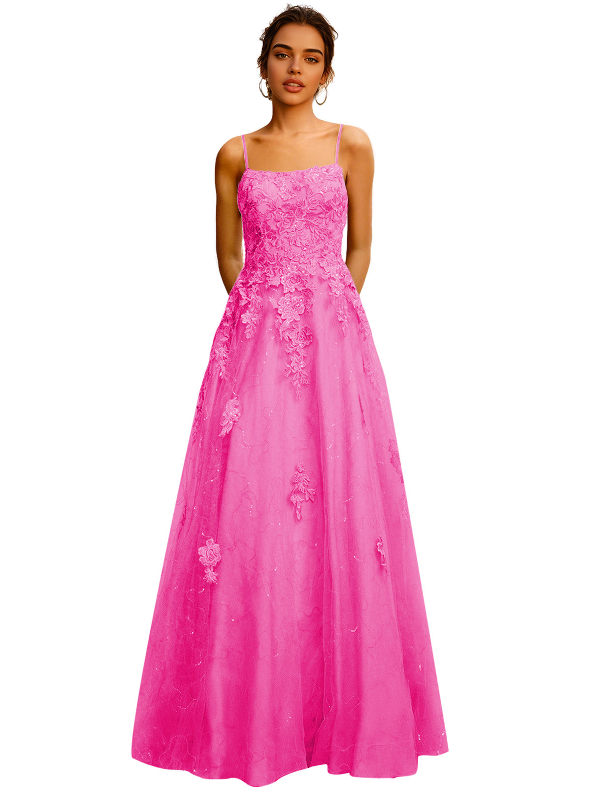 Strapless Lace Ball Gown Prom Dress with Corset Bodice and Full Dress