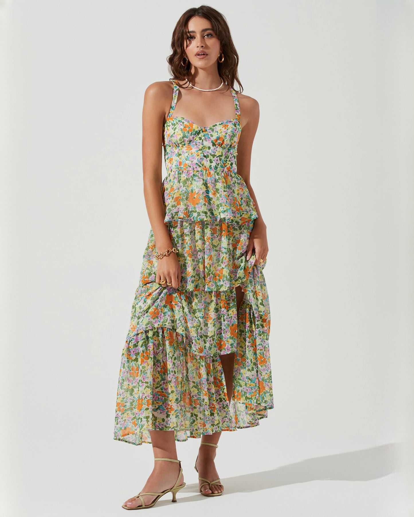Elegant Special Occasion Sleeveless Chiffon A-Line Maxi Bridesmaid Dress