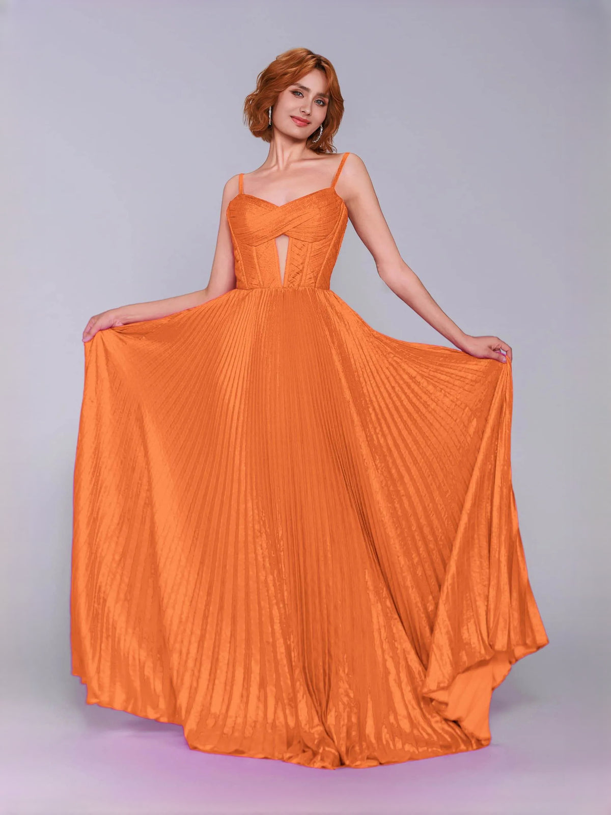 Ruched Pleated Sweetheart A-Line Floor-Length Satin Prom Dress for Winter Formal