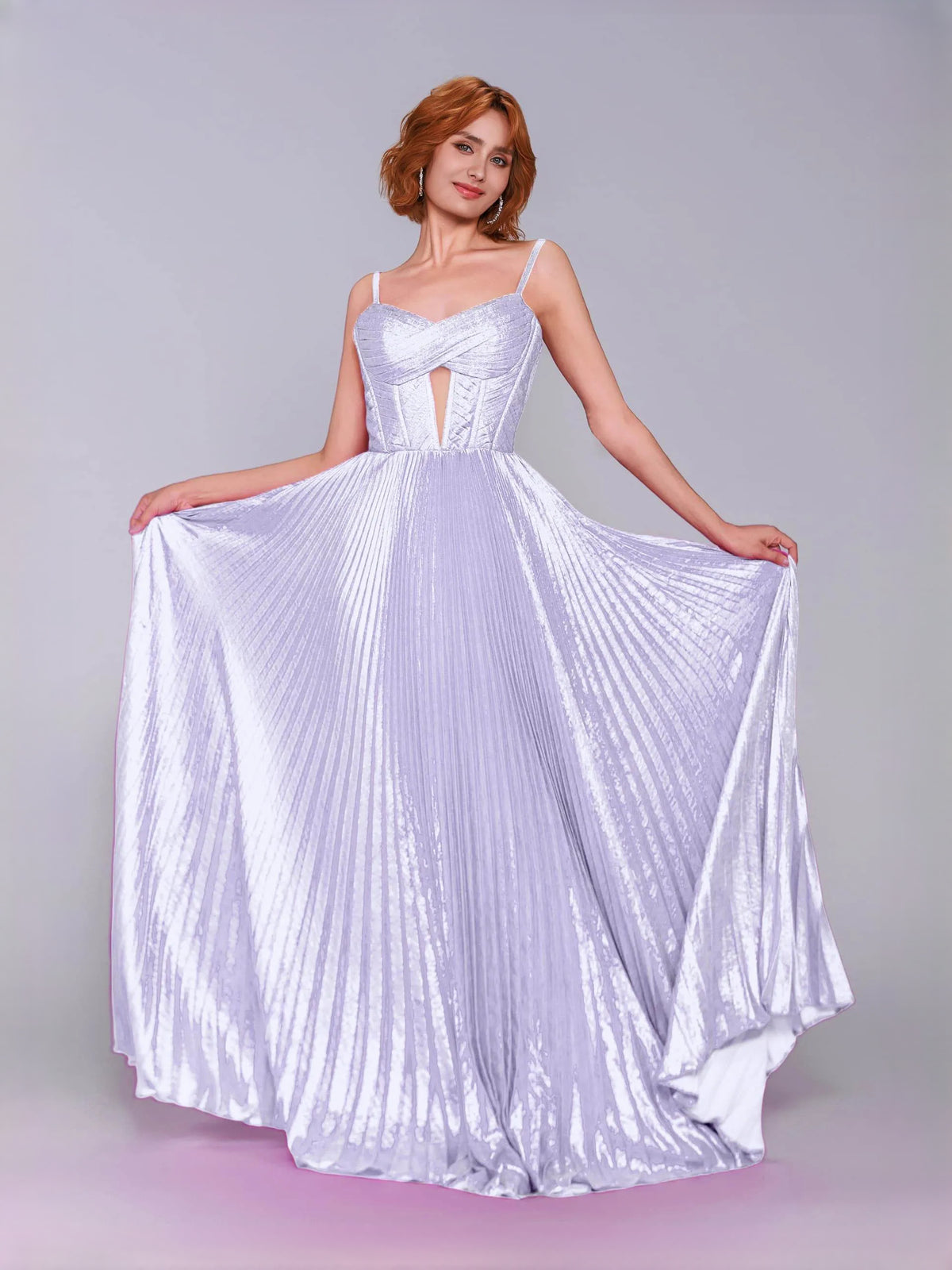 Ruched Pleated Sweetheart A-Line Floor-Length Satin Prom Dress for Winter Formal