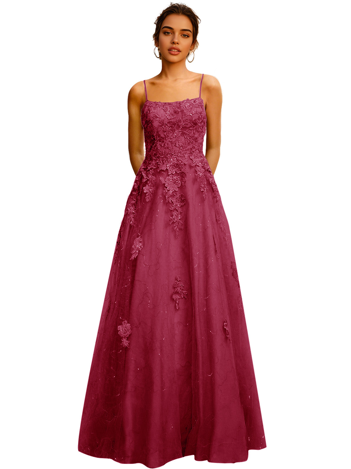 Strapless Lace Ball Gown Prom Dress with Corset Bodice and Full Dress