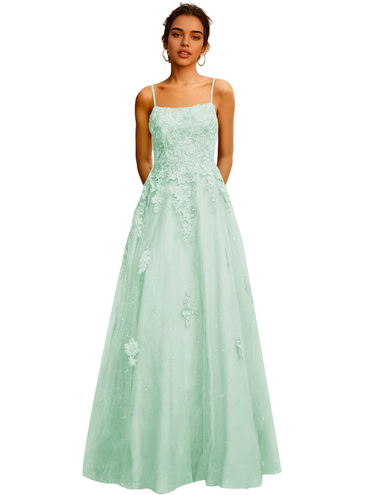 Strapless Lace Ball Gown Prom Dress with Corset Bodice and Full Dress