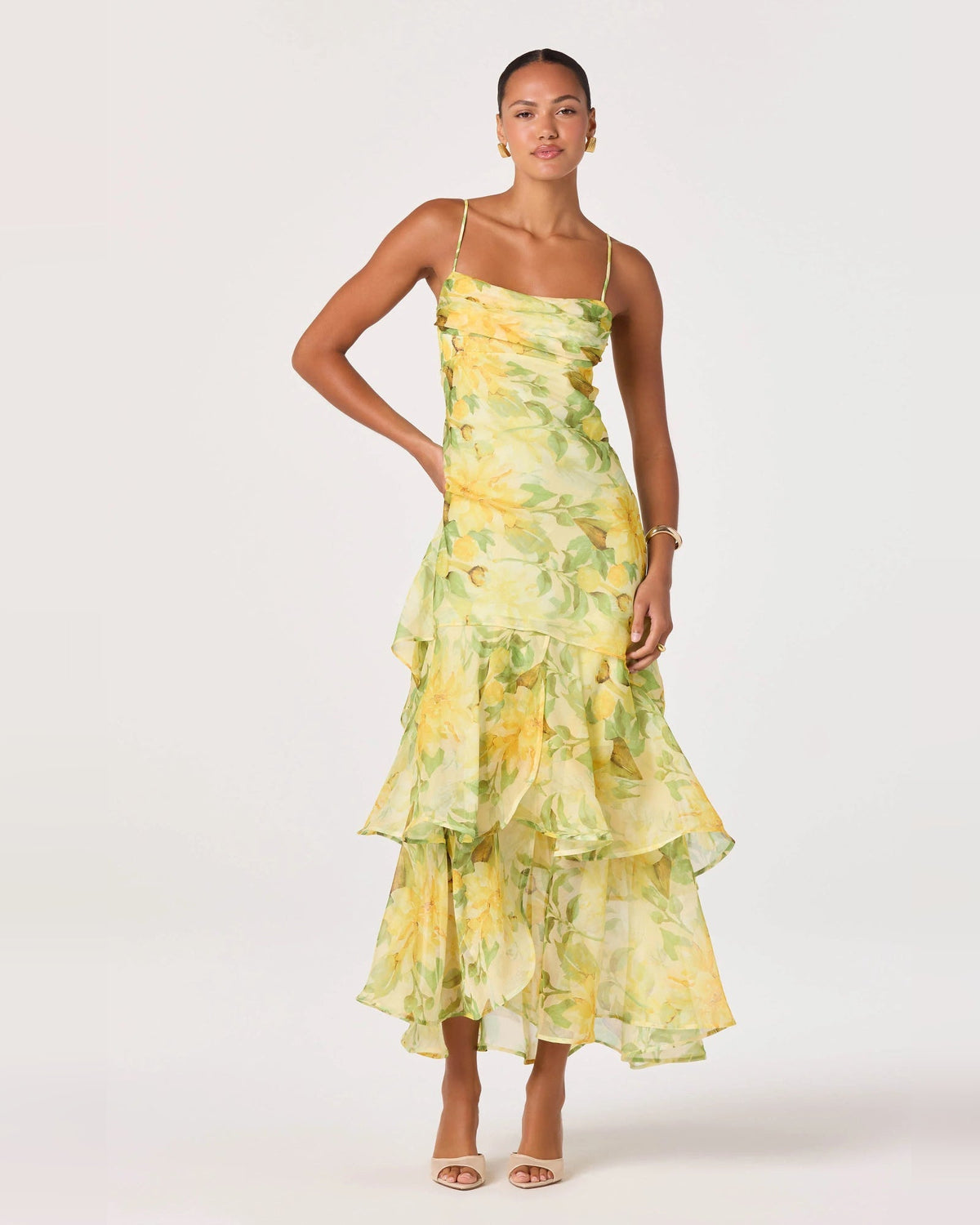 spaghetti strap a-line maxi homecoming dress - image 7