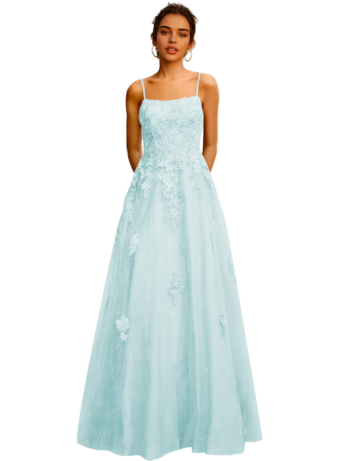 Strapless Lace Ball Gown Prom Dress with Corset Bodice and Full Dress