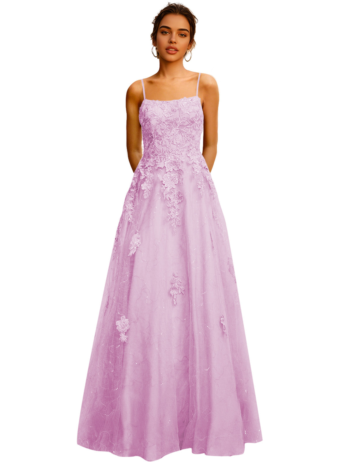 Strapless Lace Ball Gown Prom Dress with Corset Bodice and Full Dress