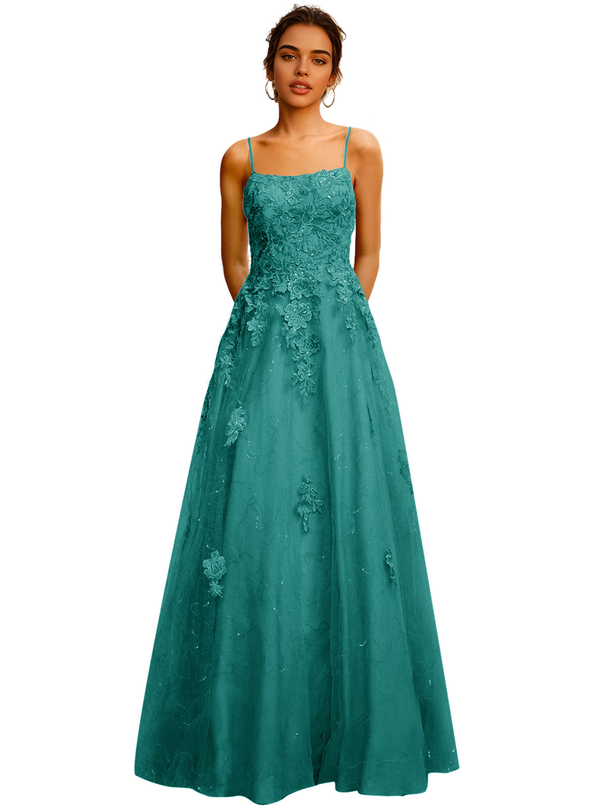Strapless Lace Ball Gown Prom Dress with Corset Bodice and Full Dress
