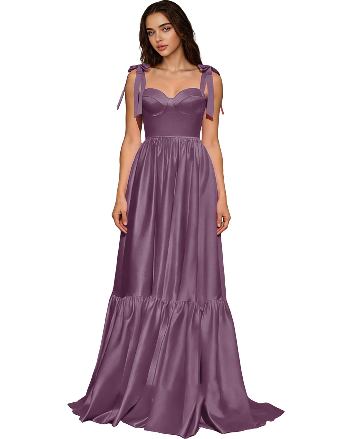 Strapless Black Tulle Ball Gown with Bow Straps and Corset Bodice