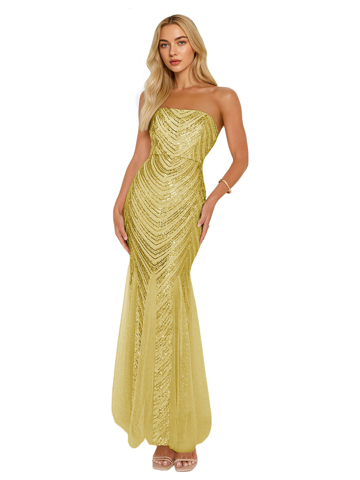 Strapless Ruched Mesh Column Prom Dress with Draped Sweetheart Bodice
