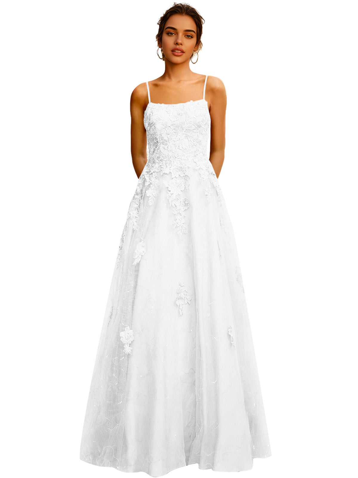 Strapless Lace Ball Gown Prom Dress with Corset Bodice and Full Dress