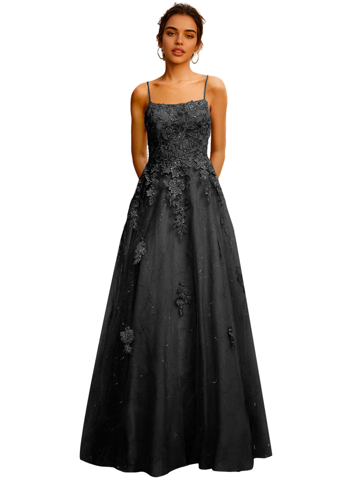 Strapless Lace Ball Gown Prom Dress with Corset Bodice and Full Dress