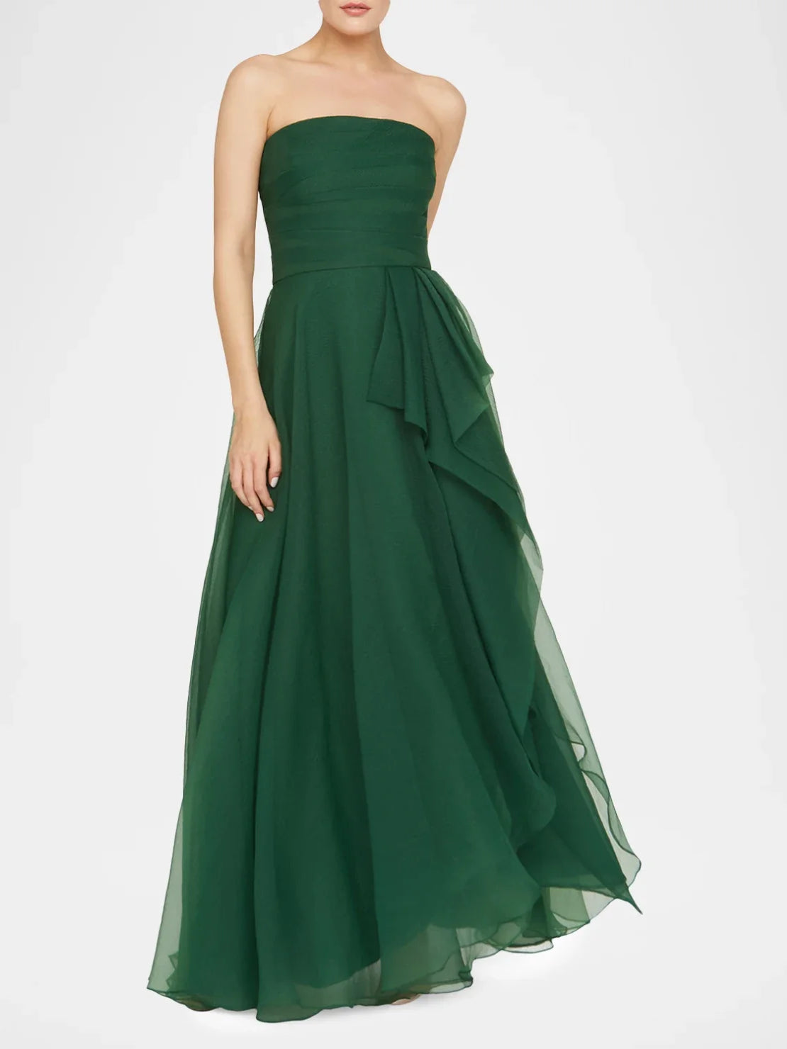Strapless Ruffles A-Line Floor-Length Formal Dress