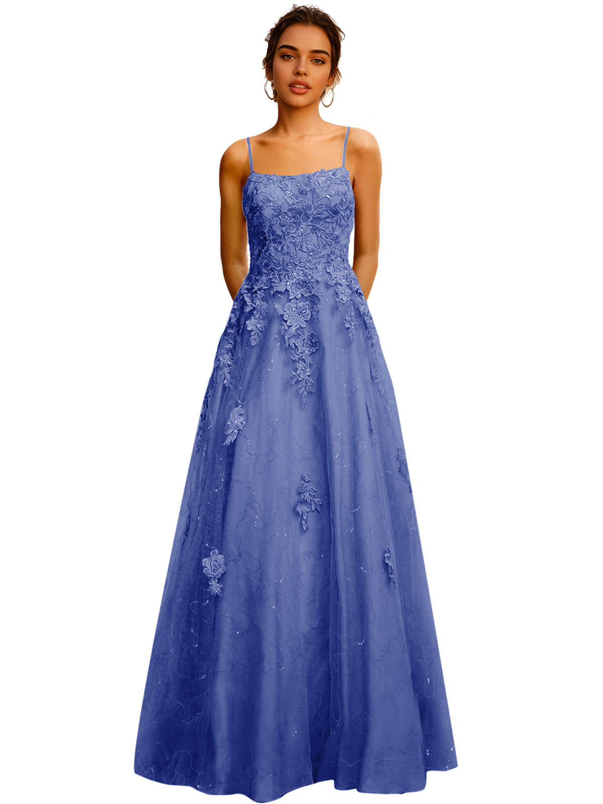Strapless Lace Ball Gown Prom Dress with Corset Bodice and Full Dress