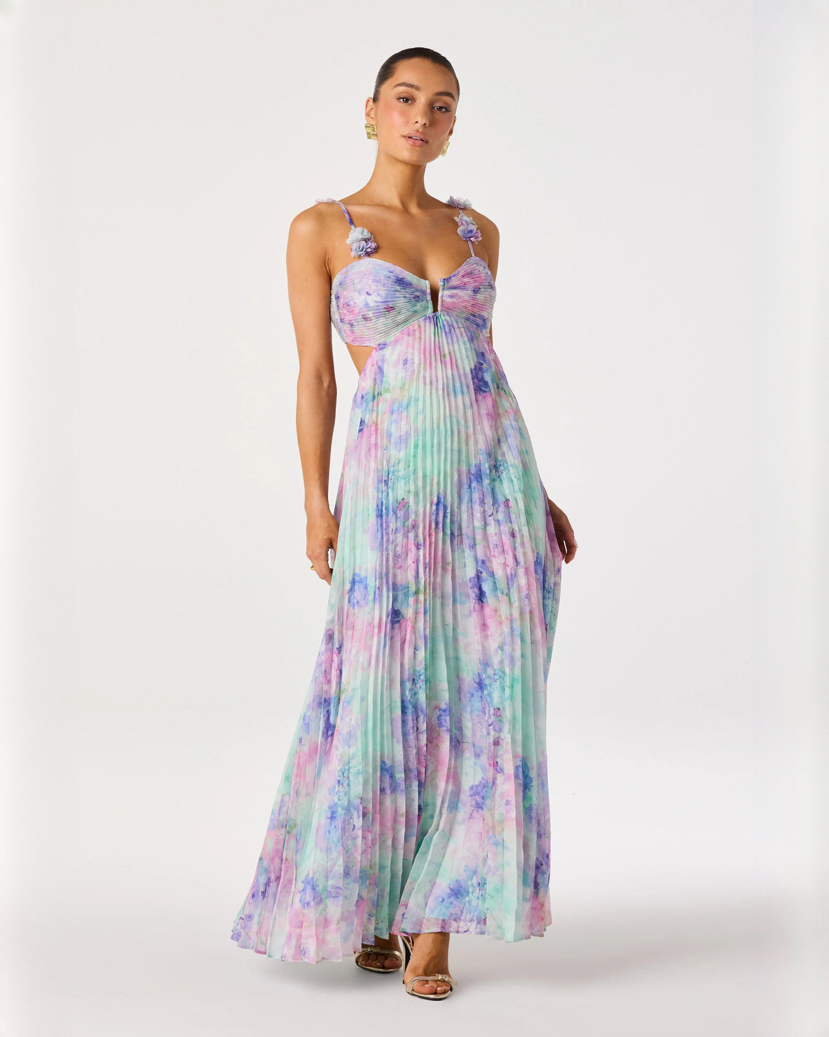 Modern Formal Evening Sleeveless Chiffon A-Line Maxi Bridesmaid Dress