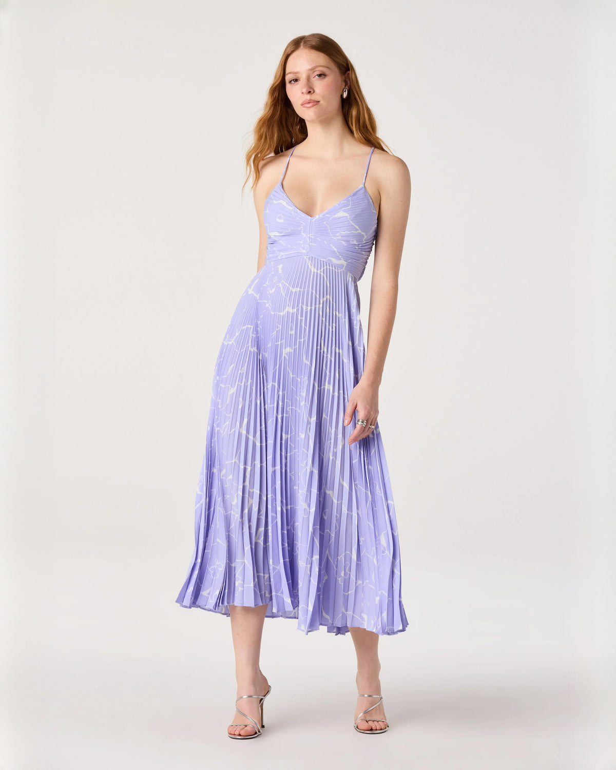 Elegant Wedding Party Sleeveless Chiffon A-Line Midi Bridesmaid Dress