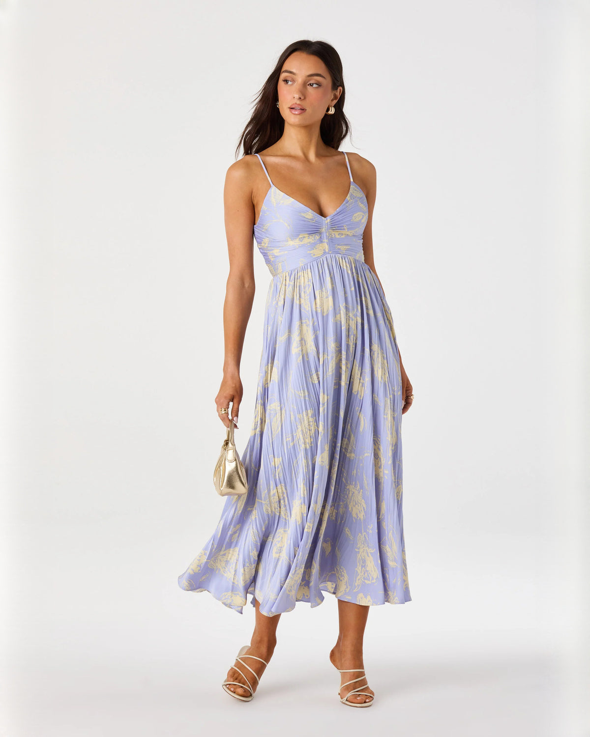 Elegant Wedding Reception Sleeveless Chiffon A-Line Midi Bridesmaid Dress