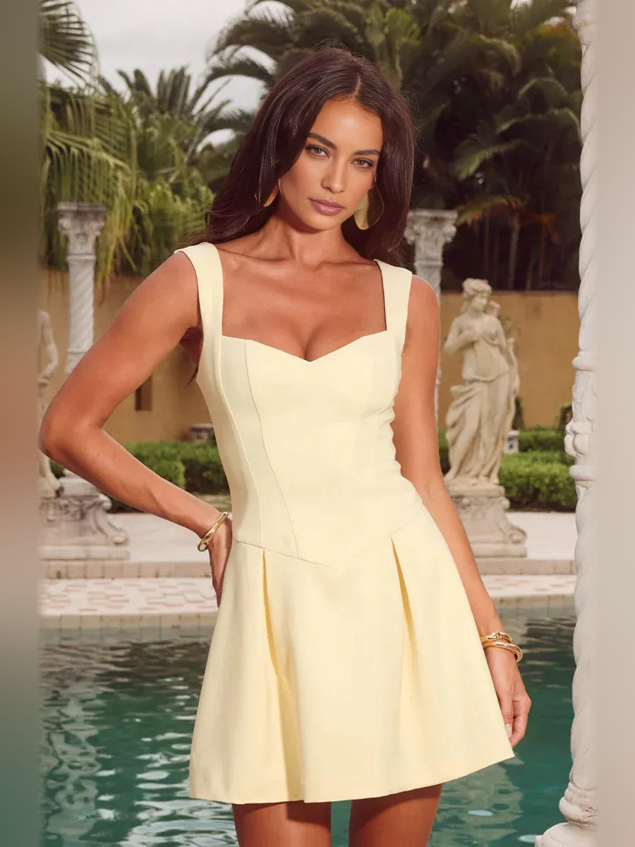 Pleated Sweetheart A-Line Mini Crepe Homecoming Dress for Celebration Night