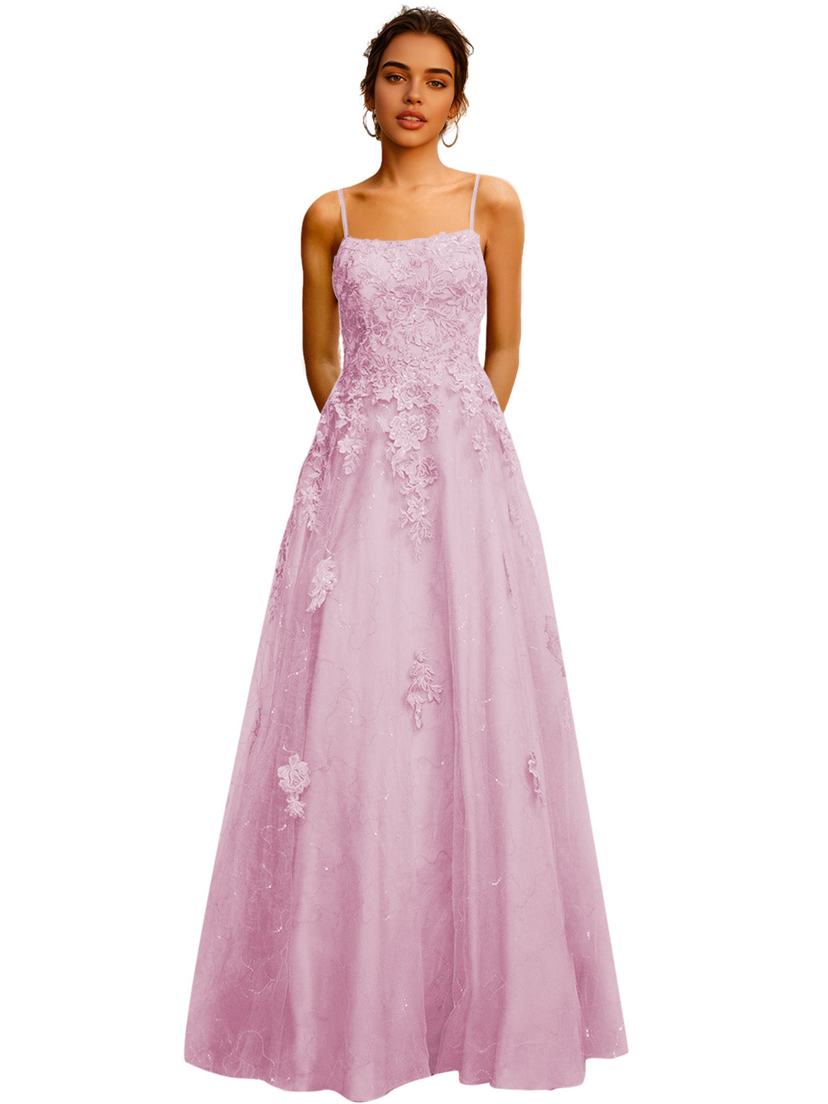 Strapless Lace Ball Gown Prom Dress with Corset Bodice and Full Dress