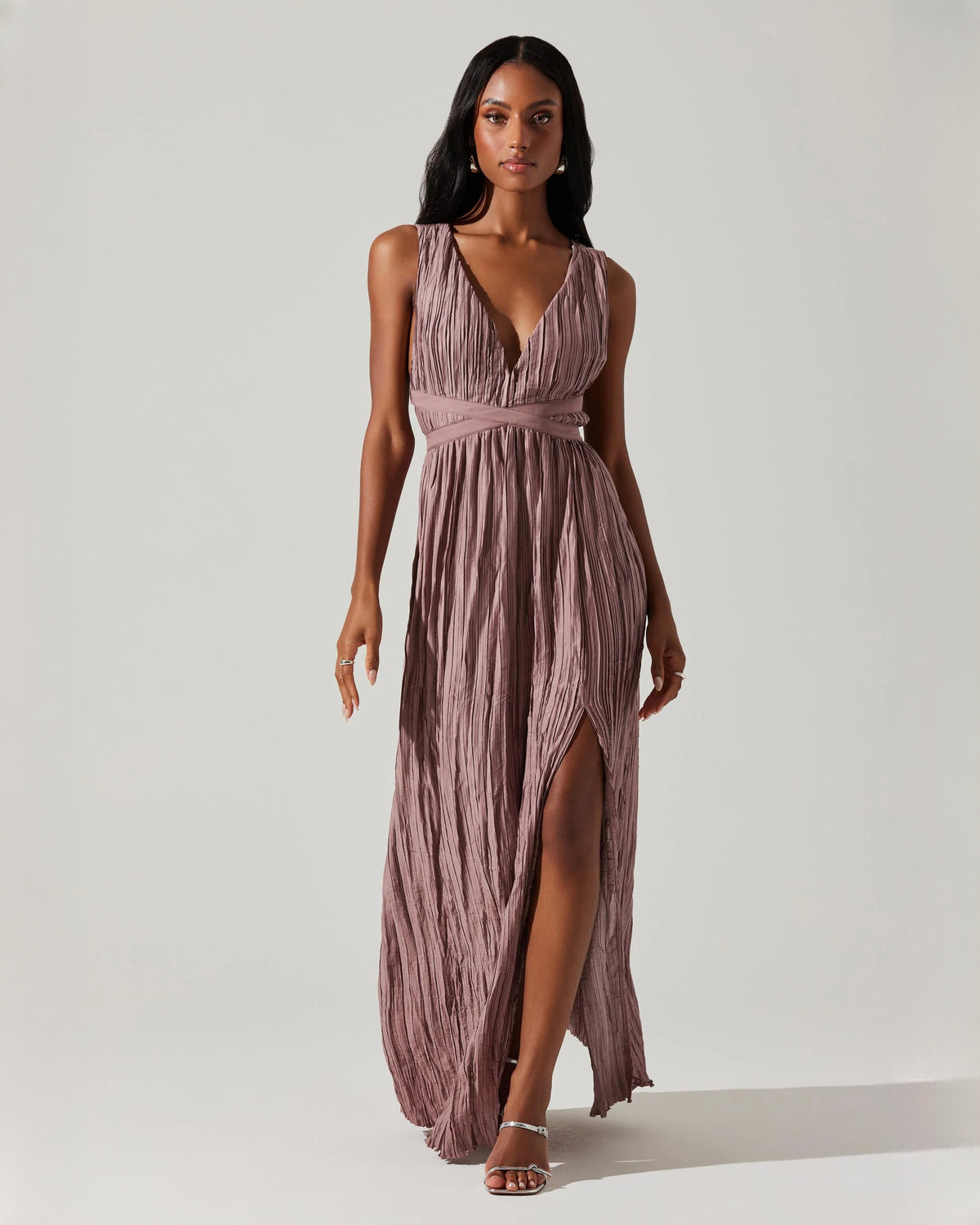 Romantic Bridal Celebration Sleeveless Chiffon A-Line Maxi Bridesmaid Dress
