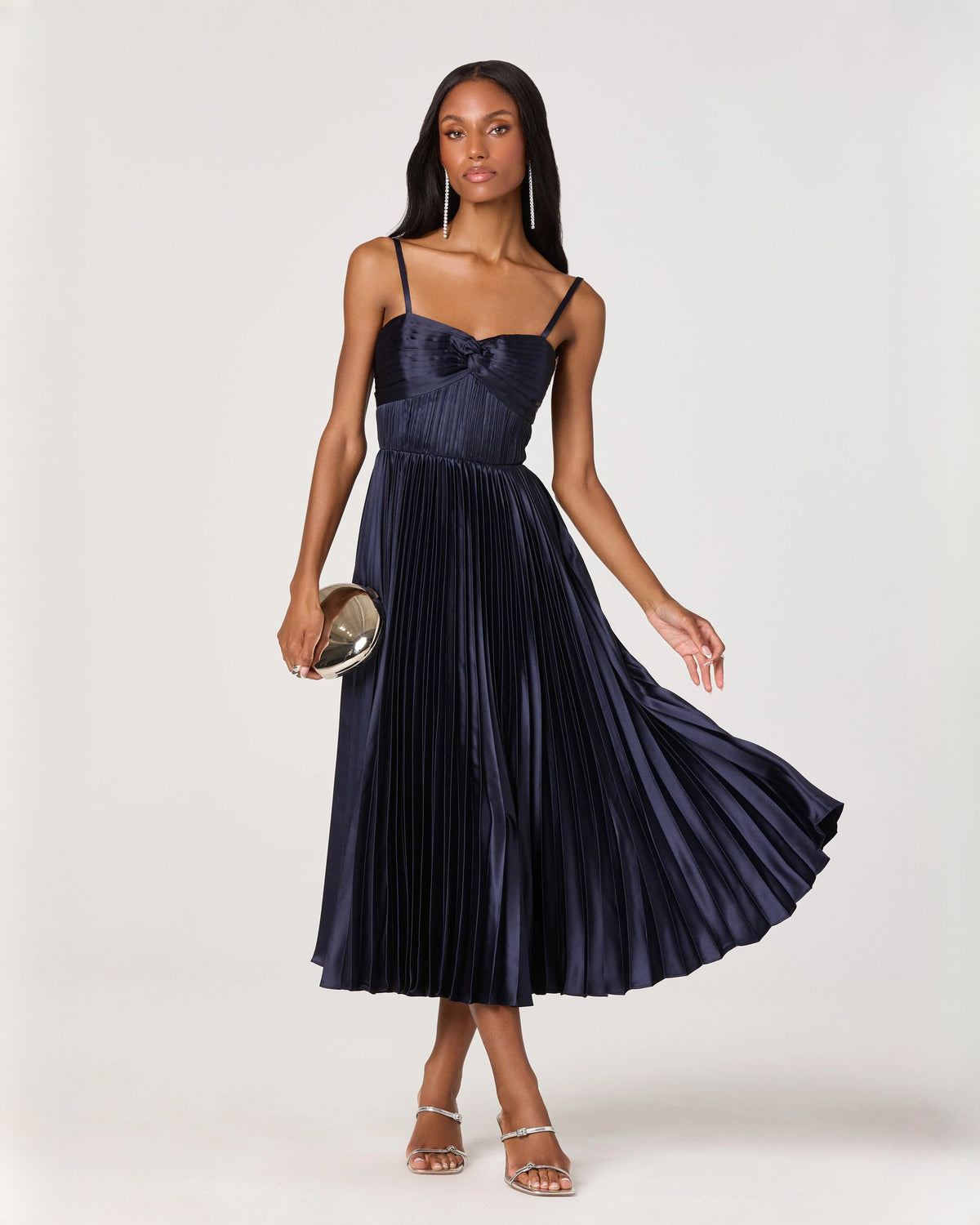 Romantic Evening Event Sweetheart Chiffon A-Line Midi Bridesmaid Dress